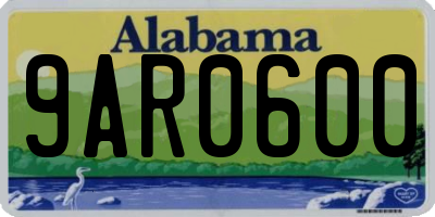 AL license plate 9AR0600