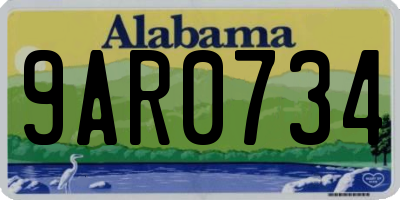 AL license plate 9AR0734