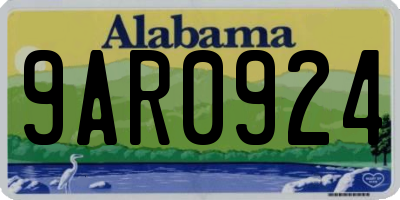 AL license plate 9AR0924