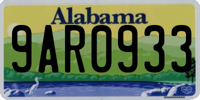 AL license plate 9AR0933