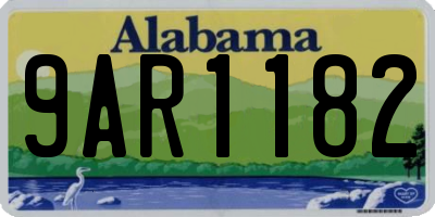 AL license plate 9AR1182