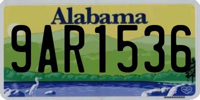 AL license plate 9AR1536