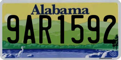 AL license plate 9AR1592