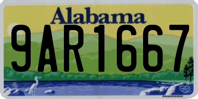 AL license plate 9AR1667