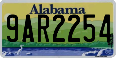 AL license plate 9AR2254