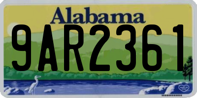 AL license plate 9AR2361