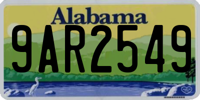 AL license plate 9AR2549