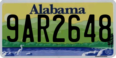 AL license plate 9AR2648