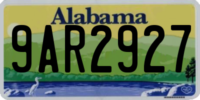 AL license plate 9AR2927