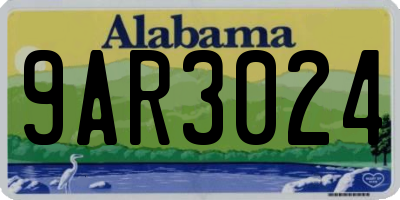 AL license plate 9AR3024