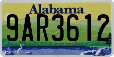 AL license plate 9AR3612