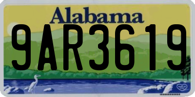 AL license plate 9AR3619