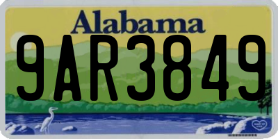 AL license plate 9AR3849