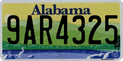 AL license plate 9AR4325