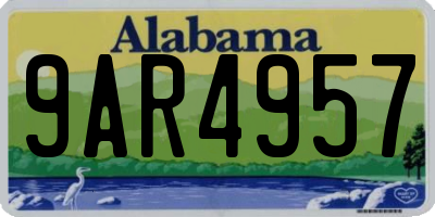 AL license plate 9AR4957