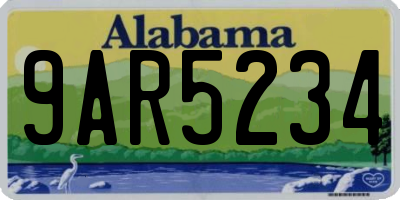 AL license plate 9AR5234