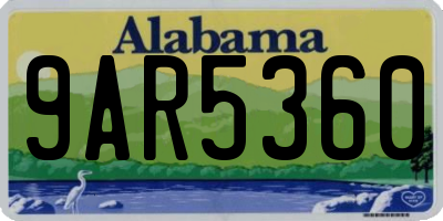 AL license plate 9AR5360