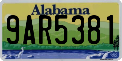 AL license plate 9AR5381