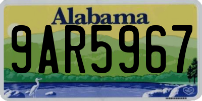 AL license plate 9AR5967