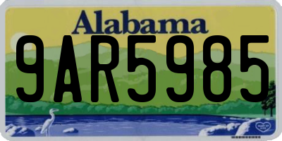 AL license plate 9AR5985