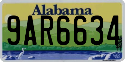 AL license plate 9AR6634