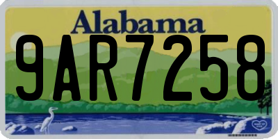 AL license plate 9AR7258
