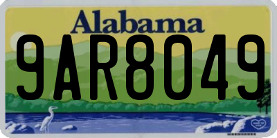 AL license plate 9AR8049