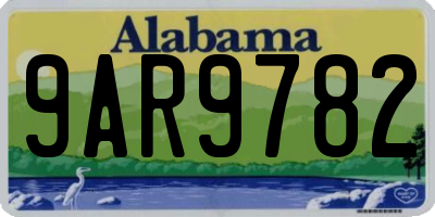 AL license plate 9AR9782