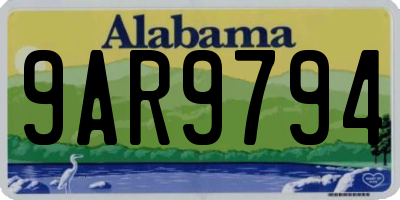 AL license plate 9AR9794