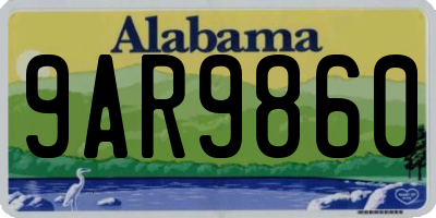 AL license plate 9AR9860