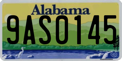 AL license plate 9AS0145
