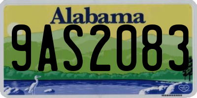 AL license plate 9AS2083
