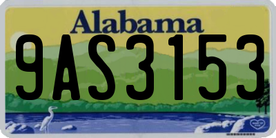 AL license plate 9AS3153