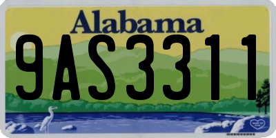 AL license plate 9AS3311