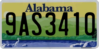 AL license plate 9AS3410
