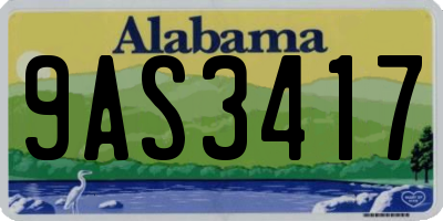 AL license plate 9AS3417
