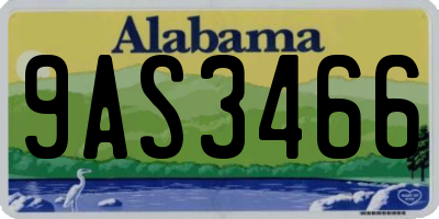 AL license plate 9AS3466