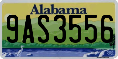 AL license plate 9AS3556