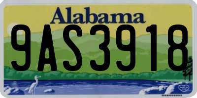 AL license plate 9AS3918