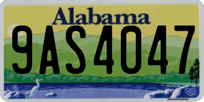 AL license plate 9AS4047