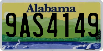 AL license plate 9AS4149