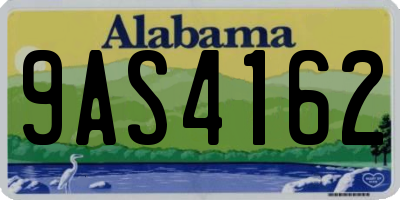 AL license plate 9AS4162