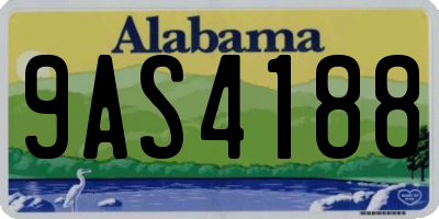 AL license plate 9AS4188