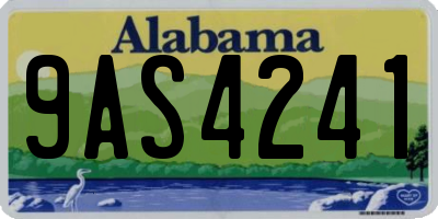 AL license plate 9AS4241