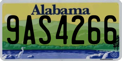 AL license plate 9AS4266