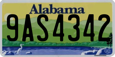 AL license plate 9AS4342