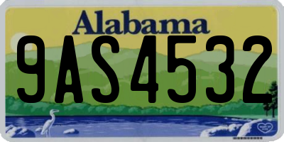 AL license plate 9AS4532
