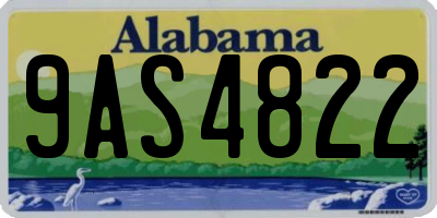 AL license plate 9AS4822