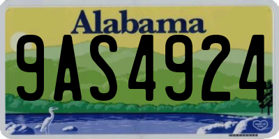 AL license plate 9AS4924