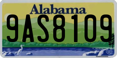 AL license plate 9AS8109